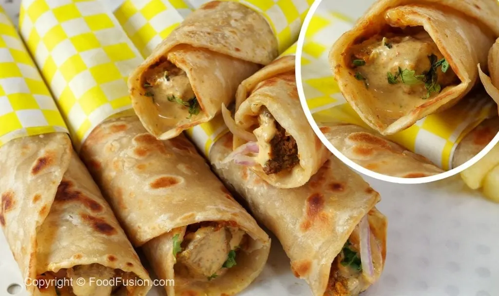 Boti Kabab Paratha Roll