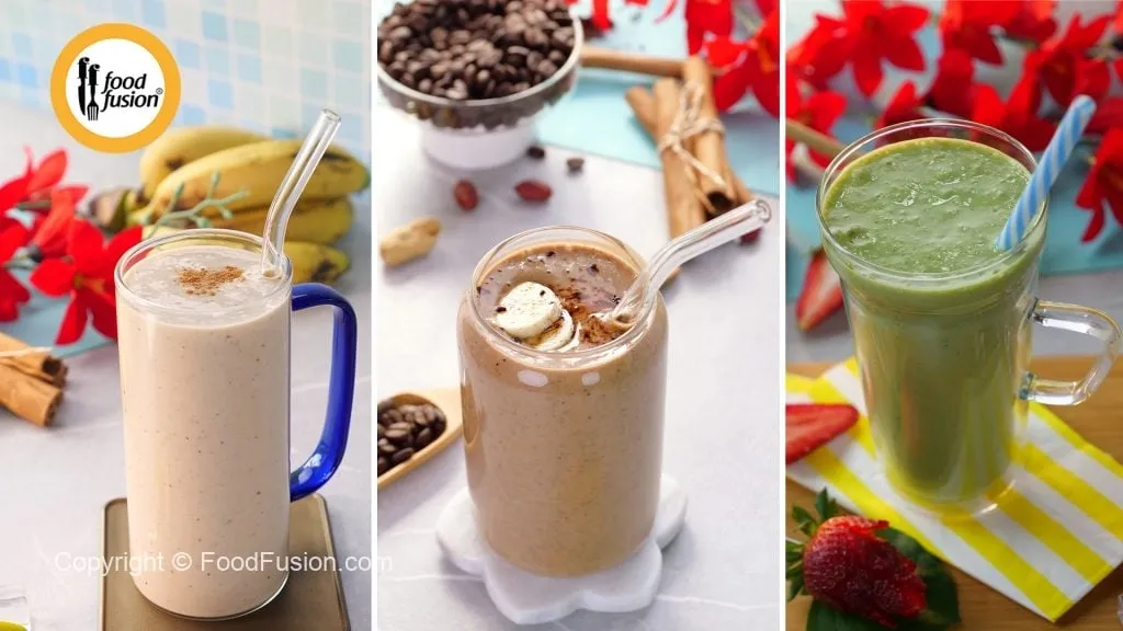 3 Smoothies: Coffee, Superfood, Apple