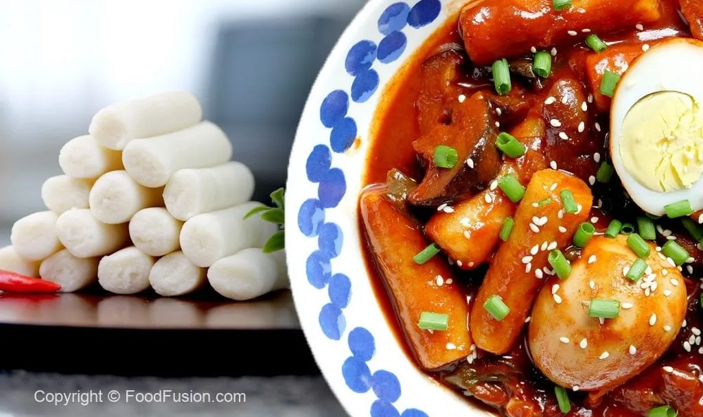 Tteokbokki with Homemade Rice Cake (Garaetteok)