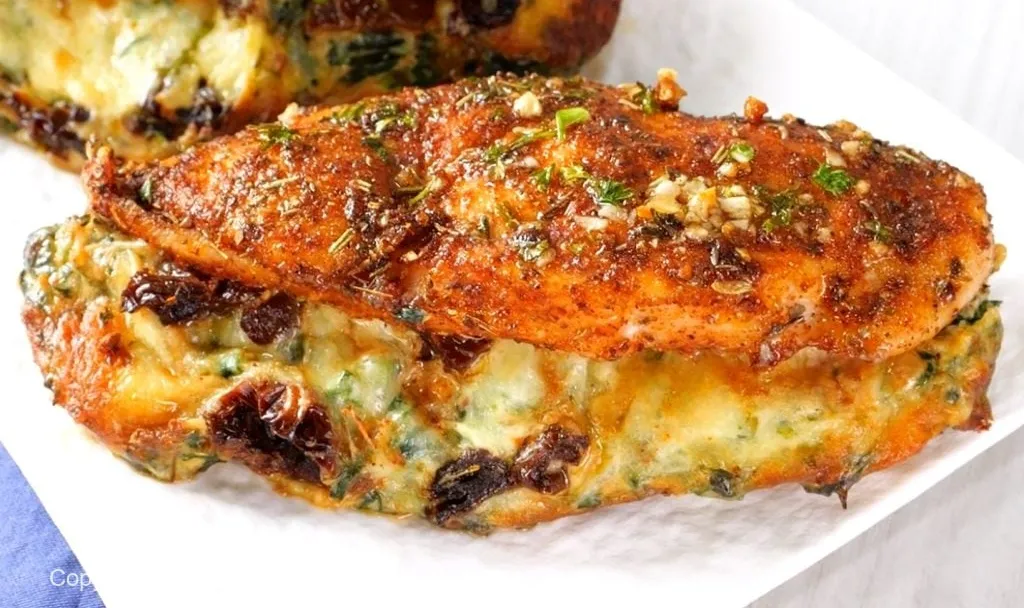 Stuffed Chicken with Cheese & Sun-dried Tomatoes